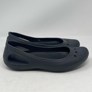 Crocs Kadee Shoes Womens 10 Black Ballet Flats Casual Comfort Slip On